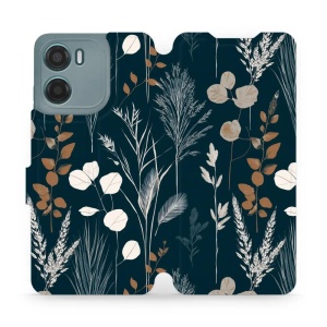 Flip pouzdro na mobil Motorola Moto G05 - Mobiwear VB27S, trávy na sytě tyrkysové