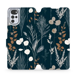 Flip pouzdro na mobil Motorola Moto G22 - Mobiwear VB27S, trávy na sytě tyrkysové