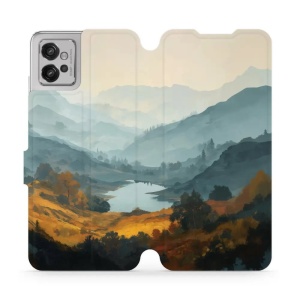 Flip pouzdro na mobil Motorola Moto G32 - Mobiwear VB36S, jezero v údolí