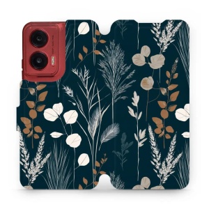 Flip pouzdro na mobil Motorola Moto G35 5G - Mobiwear VB27S, trávy na sytě tyrkysové