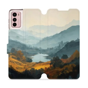 Flip pouzdro na mobil Motorola Moto G42 - Mobiwear VB36S, jezero v údolí