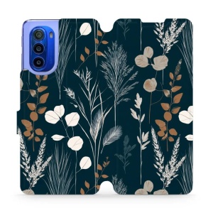 Flip pouzdro na mobil Motorola Moto G51 5G - Mobiwear VB27S, trávy na sytě tyrkysové