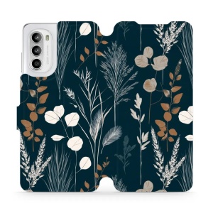 Flip pouzdro na mobil Motorola Moto G52 - Mobiwear VB27S, trávy na sytě tyrkysové