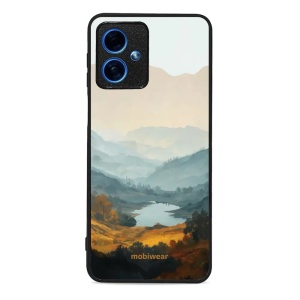 Lesklý kryt na mobil Motorola Moto G54 5G - Mobiwear Glossy GB36G, jezero v údolí
