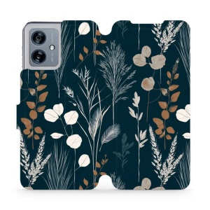 Flip pouzdro na mobil Motorola Moto G54 5G - Mobiwear VB27S, trávy na sytě tyrkysové