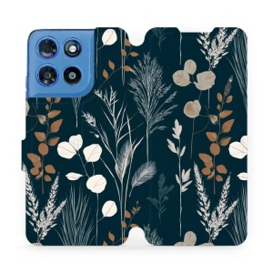 Flip pouzdro na mobil Motorola Moto G57 Power - Mobiwear VB27S, trávy na sytě tyrkysové