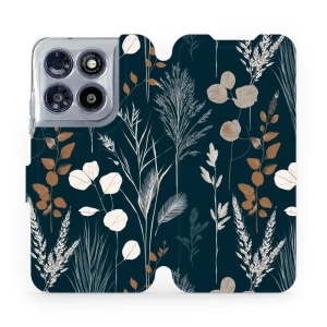Flip pouzdro na mobil Motorola Moto G67 - Mobiwear VB27S, trávy na sytě tyrkysové