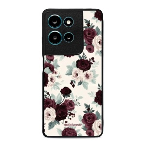Lesklý kryt na mobil Motorola Moto G75 5G - Mobiwear Glossy GB31G, růže se šalvějí na krémové