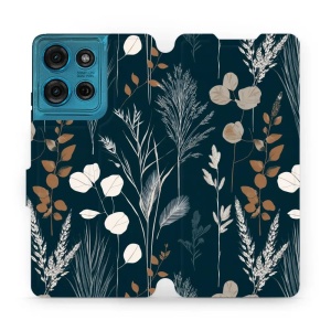 Flip pouzdro na mobil Motorola Moto G75 5G - Mobiwear VB27S, trávy na sytě tyrkysové