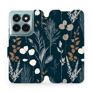 Flip pouzdro na mobil Motorola Moto G77 - Mobiwear VB27S, trávy na sytě tyrkysové