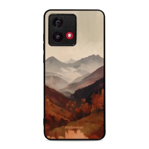 Lesklý kryt na mobil Motorola Moto G84 - Mobiwear Glossy GB35G, mlhavé údolí v horách