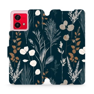 Flip pouzdro na mobil Motorola Moto G84 - Mobiwear VB27S, trávy na sytě tyrkysové