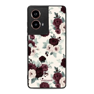 Lesklý kryt na mobil Motorola Moto G85 5G - Mobiwear Glossy GB31G, růže se šalvějí na krémové