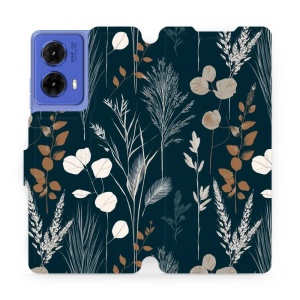 Flip pouzdro na mobil Motorola Moto G85 5G - Mobiwear VB27S, trávy na sytě tyrkysové