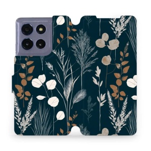 Flip pouzdro na mobil Motorola Moto G86 5G - Mobiwear VB27S, trávy na sytě tyrkysové