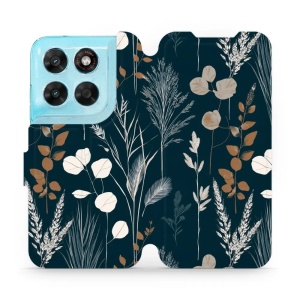 Flip pouzdro na mobil Motorola Moto G87 - Mobiwear VB27S, trávy na sytě tyrkysové