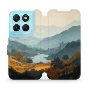 Flip pouzdro na mobil Motorola Moto G87 - Mobiwear VB36S, jezero v údolí