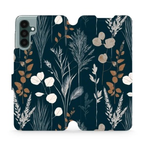 Flip pouzdro na mobil Samsung Galaxy A13 5G / Galaxy A04S - Mobiwear VB27S, trávy na sytě tyrkysové