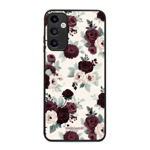 Lesklý kryt na mobil Samsung Galaxy A05s - Mobiwear Glossy GB31G, růže se šalvějí na krémové