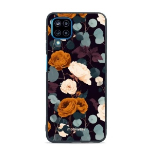 Lesklý kryt na mobil Samsung Galaxy A12 - Mobiwear Glossy GB25G, rezavé růže v noci
