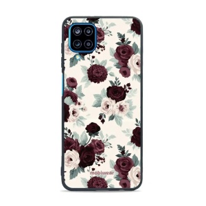 Lesklý kryt na mobil Samsung Galaxy A12 - Mobiwear Glossy GB31G, růže se šalvějí na krémové