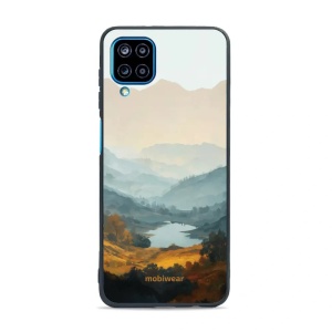 Lesklý kryt na mobil Samsung Galaxy A12 - Mobiwear Glossy GB36G, jezero v údolí
