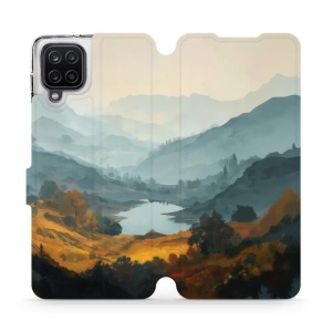 Flip pouzdro na mobil Samsung Galaxy A12 - Mobiwear VB36S, jezero v údolí