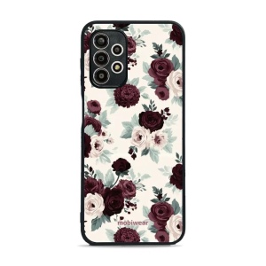 Lesklý kryt na mobil Samsung Galaxy A13 4G - Mobiwear Glossy GB31G, růže se šalvějí na krémové