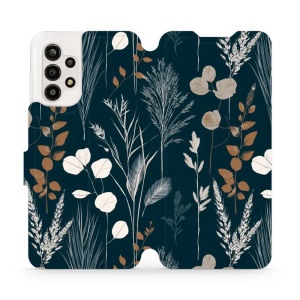 Flip pouzdro na mobil Samsung Galaxy A13 4G - Mobiwear VB27S, trávy na sytě tyrkysové