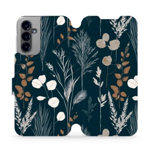 Flip pouzdro na mobil Samsung Galaxy A14 5G / Galaxy A14 4G - Mobiwear VB27S, trávy na sytě tyrkysové
