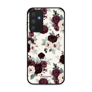 Lesklý kryt na mobil Samsung Galaxy A15 5G / Galaxy A15 4G - Mobiwear Glossy GB31G, růže se šalvějí na krémové
