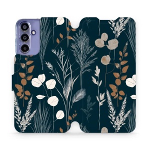 Flip pouzdro na mobil Samsung Galaxy A15 5G / Galaxy A15 4G - Mobiwear VB27S, trávy na sytě tyrkysové