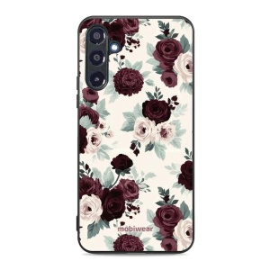 Lesklý kryt na mobil Samsung Galaxy A16 5G - Mobiwear Glossy GB31G, růže se šalvějí na krémové