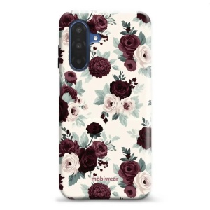 Odolný kryt na mobil Samsung Galaxy A17 5G - Mobiwear Elite Pro EB31E, růže se šalvějí na krémové