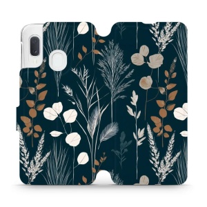 Flip pouzdro na mobil Samsung Galaxy A20e - Mobiwear VB27S, trávy na sytě tyrkysové