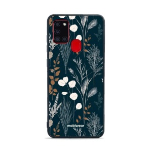 Lesklý kryt na mobil Samsung Galaxy A21S - Mobiwear Glossy GB27G, trávy na sytě tyrkysové