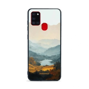 Lesklý kryt na mobil Samsung Galaxy A21S - Mobiwear Glossy GB36G, jezero v údolí