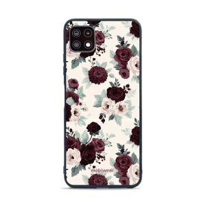 Lesklý kryt na mobil Samsung Galaxy A22 5G - Mobiwear Glossy GB31G, růže se šalvějí na krémové