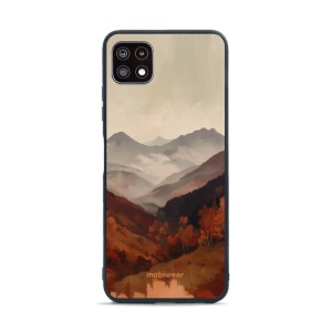 Lesklý kryt na mobil Samsung Galaxy A22 5G - Mobiwear Glossy GB35G, mlhavé údolí v horách