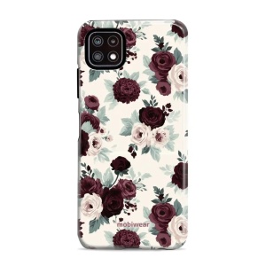Odolný kryt na mobil Samsung Galaxy A22 5G - Mobiwear Elite Pro EB31E, růže se šalvějí na krémové