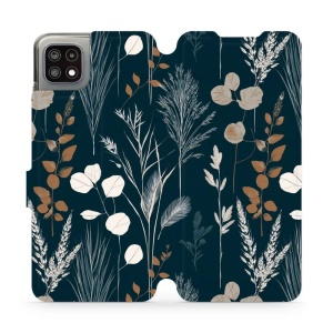 Flip pouzdro na mobil Samsung Galaxy A22 5G - Mobiwear VB27S, trávy na sytě tyrkysové