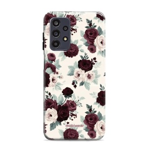 Odolný kryt na mobil Samsung Galaxy A23 - Mobiwear Elite Pro EB31E, růže se šalvějí na krémové