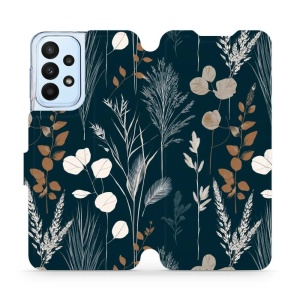 Flip pouzdro na mobil Samsung Galaxy A23 - Mobiwear VB27S, trávy na sytě tyrkysové