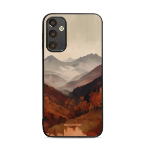 Lesklý kryt na mobil Samsung Galaxy A25 5G - Mobiwear Glossy GB35G, mlhavé údolí v horách