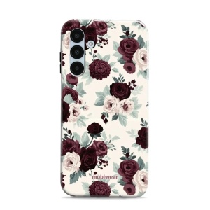 Odolný kryt na mobil Samsung Galaxy A25 5G - Mobiwear Elite Pro EB31E, růže se šalvějí na krémové