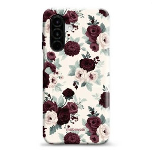 Odolný kryt na mobil Samsung Galaxy A26 5G - Mobiwear Elite Pro EB31E, růže se šalvějí na krémové