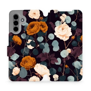 Flip pouzdro na mobil Samsung Galaxy A26 5G - Mobiwear VB25S, rezavé růže v noci
