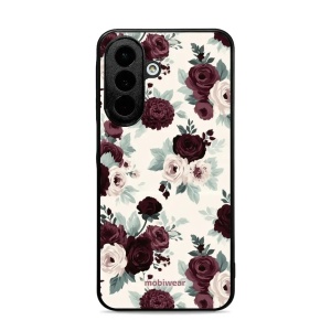 Lesklý kryt na mobil Samsung Galaxy A27 - Mobiwear Glossy GB31G, růže se šalvějí na krémové