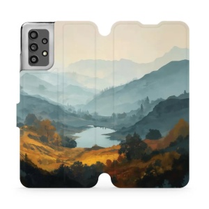 Flip pouzdro na mobil Samsung Galaxy A32 4G - Mobiwear VB36S, jezero v údolí