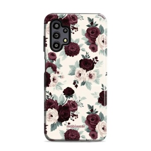 Odolný kryt na mobil Samsung Galaxy A32 5G - Mobiwear Elite Pro EB31E, růže se šalvějí na krémové